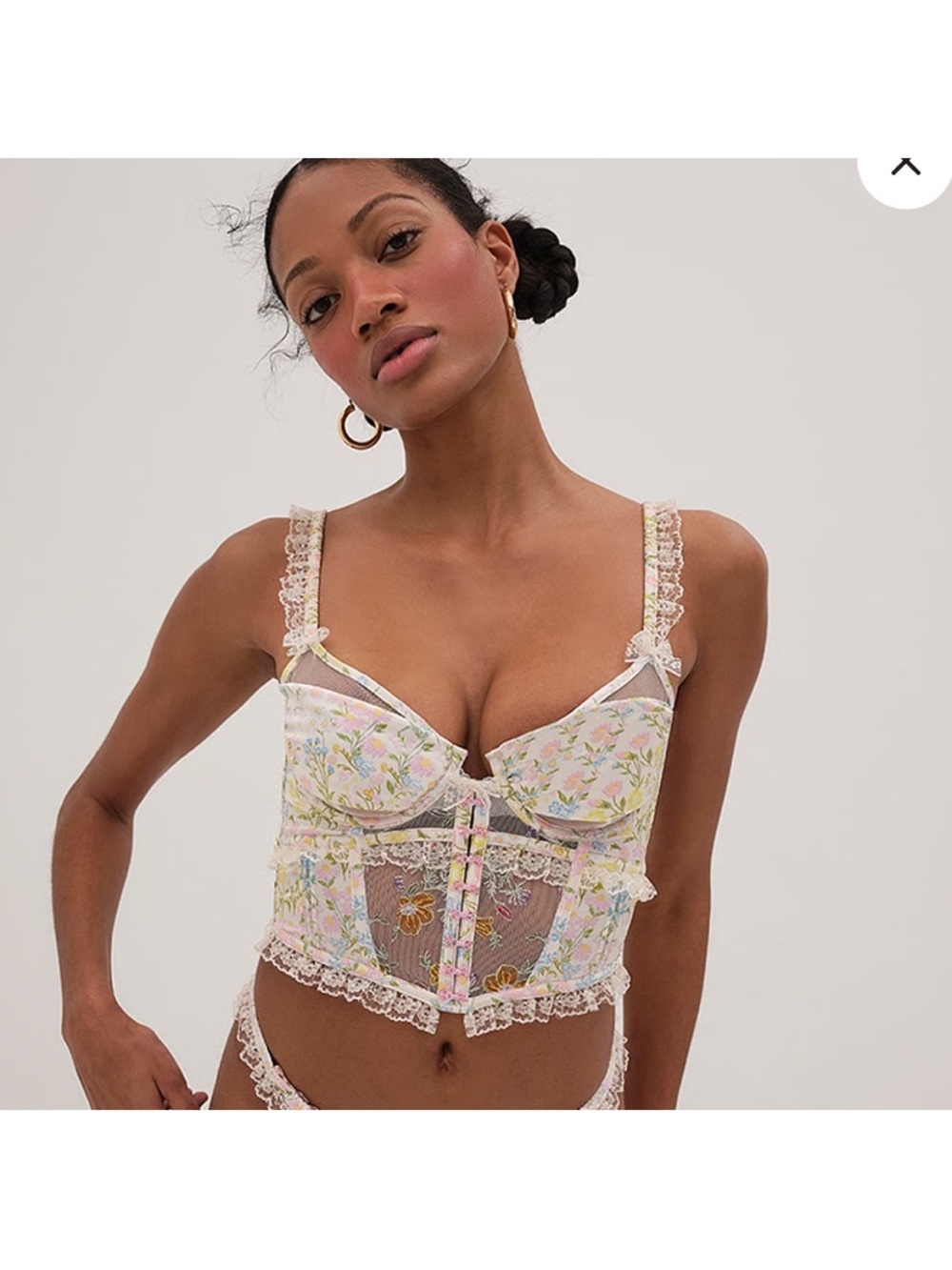 For Love & Lemons Glitter Garden Bustier Top
